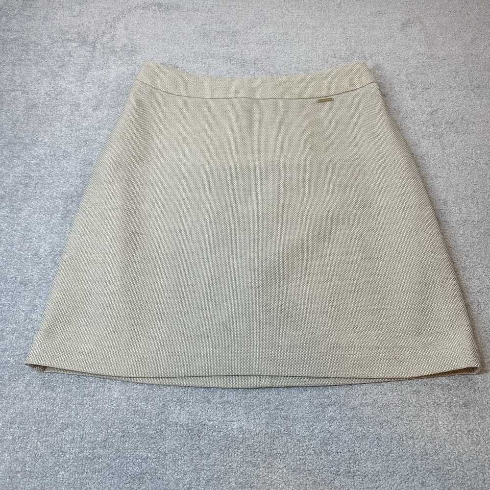Nine West Women's‎ Beige/Ivory Mini Skirt Back Zipper Size Small